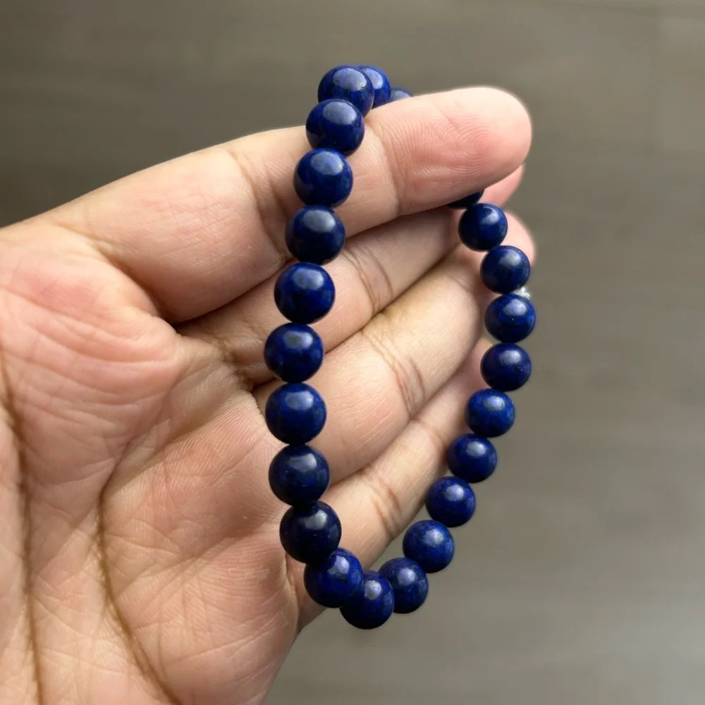 Blue Onyx Beaded Stretch Bracelet